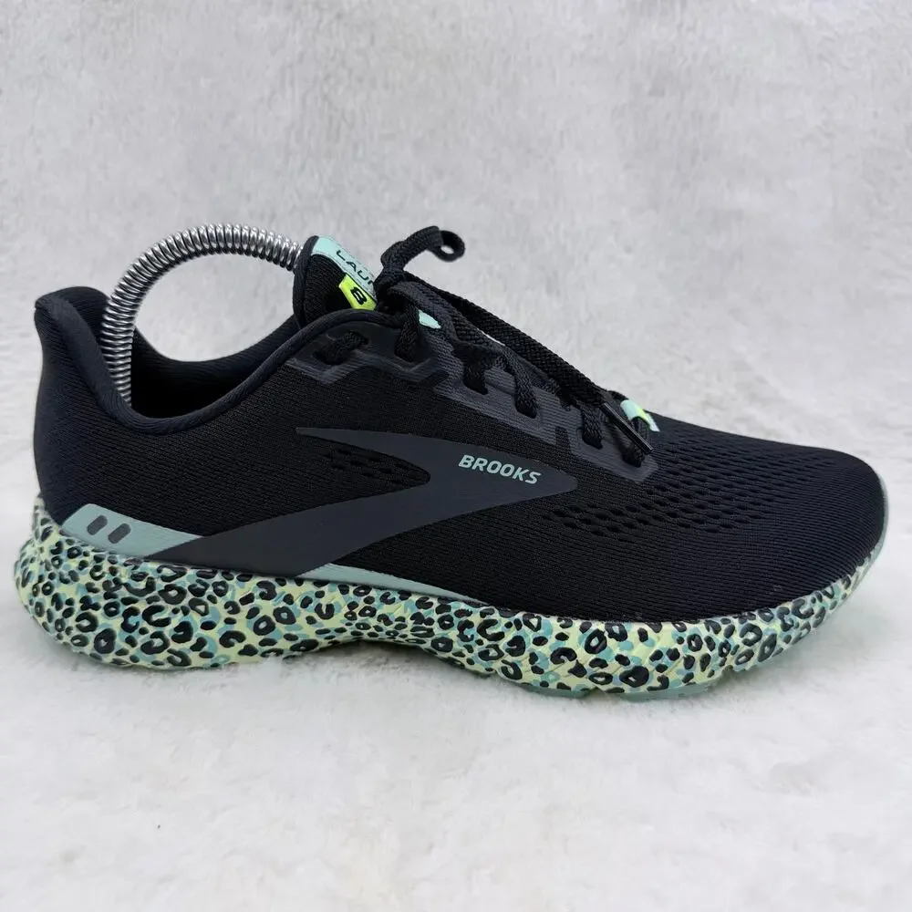 Brooks Launch 8 Wild Cheetah Womens Running Shoes Animal Print Size 9 Sneaker